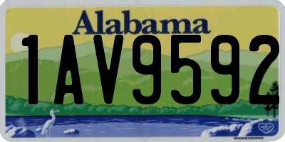 AL license plate 1AV9592