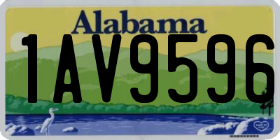 AL license plate 1AV9596