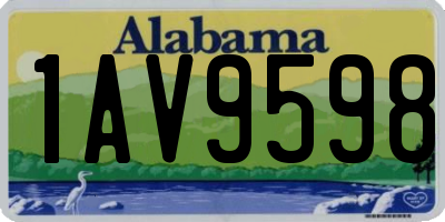 AL license plate 1AV9598
