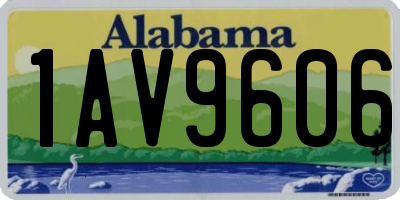 AL license plate 1AV9606