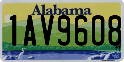 AL license plate 1AV9608