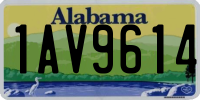 AL license plate 1AV9614