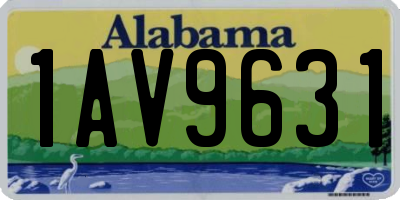 AL license plate 1AV9631