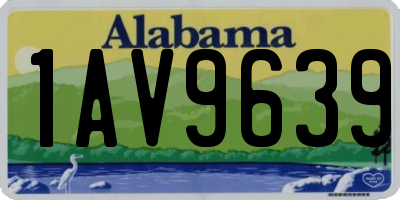 AL license plate 1AV9639
