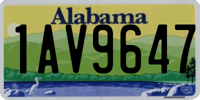 AL license plate 1AV9647