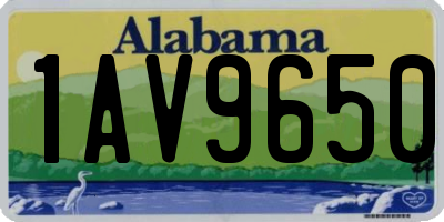 AL license plate 1AV9650