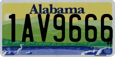 AL license plate 1AV9666