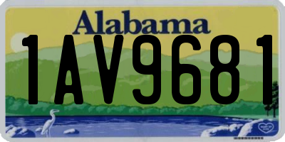 AL license plate 1AV9681