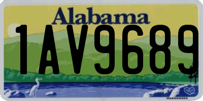 AL license plate 1AV9689