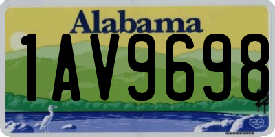 AL license plate 1AV9698