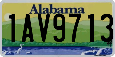 AL license plate 1AV9713