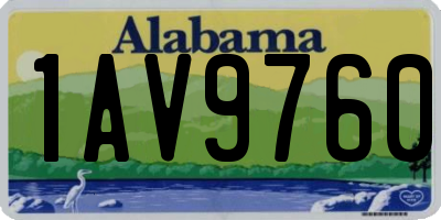 AL license plate 1AV9760