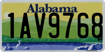 AL license plate 1AV9768