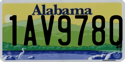 AL license plate 1AV9780