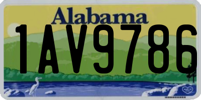 AL license plate 1AV9786