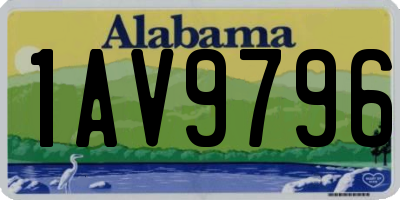 AL license plate 1AV9796