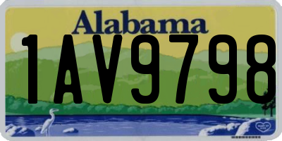 AL license plate 1AV9798