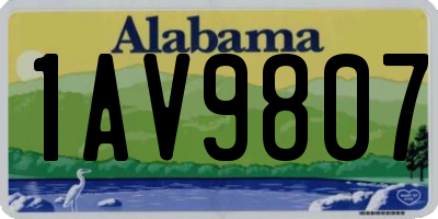 AL license plate 1AV9807