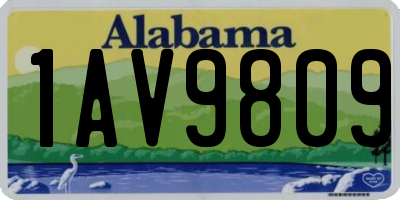 AL license plate 1AV9809