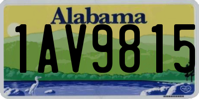 AL license plate 1AV9815