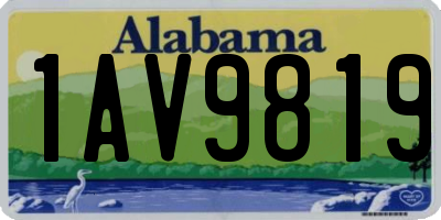 AL license plate 1AV9819