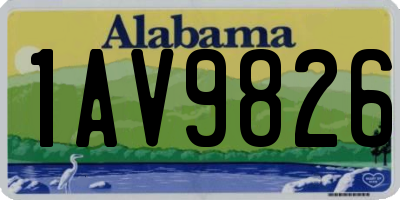 AL license plate 1AV9826