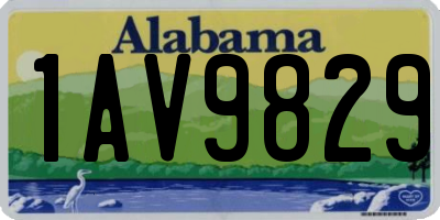 AL license plate 1AV9829