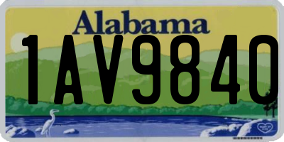 AL license plate 1AV9840