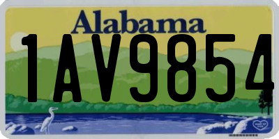 AL license plate 1AV9854