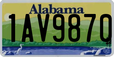 AL license plate 1AV9870