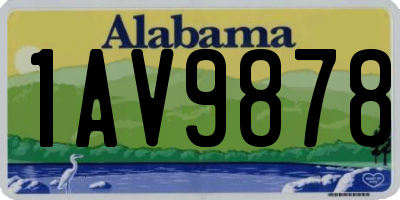 AL license plate 1AV9878