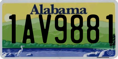 AL license plate 1AV9881