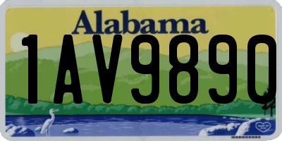 AL license plate 1AV9890