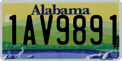 AL license plate 1AV9891