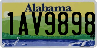 AL license plate 1AV9898