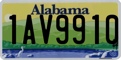 AL license plate 1AV9910