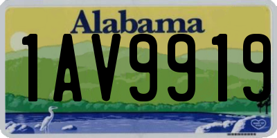 AL license plate 1AV9919