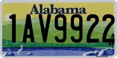 AL license plate 1AV9922