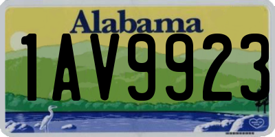 AL license plate 1AV9923