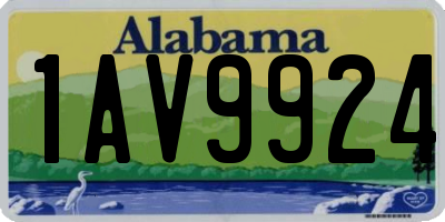 AL license plate 1AV9924