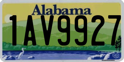 AL license plate 1AV9927