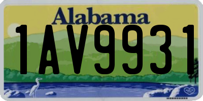 AL license plate 1AV9931