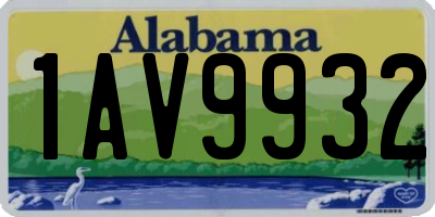 AL license plate 1AV9932