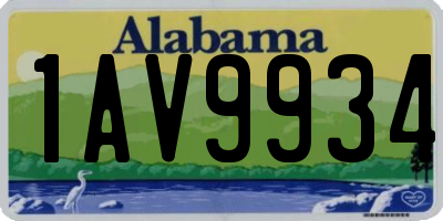 AL license plate 1AV9934