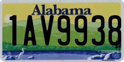 AL license plate 1AV9938