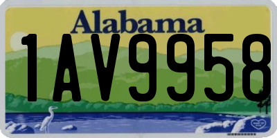 AL license plate 1AV9958