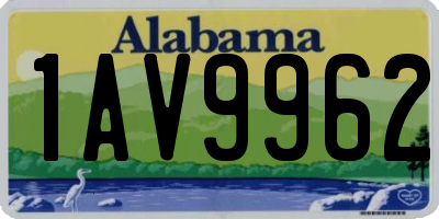 AL license plate 1AV9962