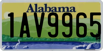 AL license plate 1AV9965