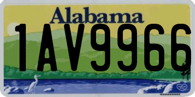 AL license plate 1AV9966