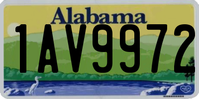 AL license plate 1AV9972